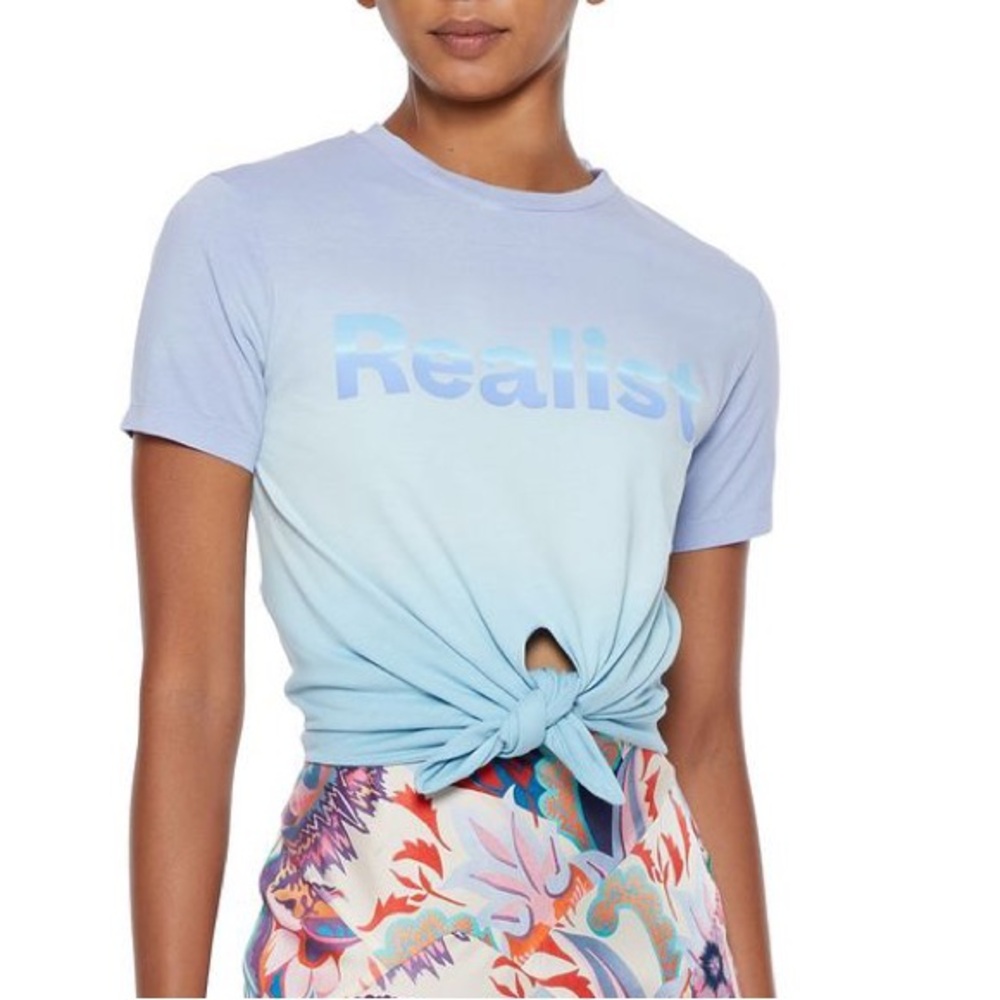 Paco Rabanne x Peter Saville knotted printed dégradé cotton-jersey T-shirt XS